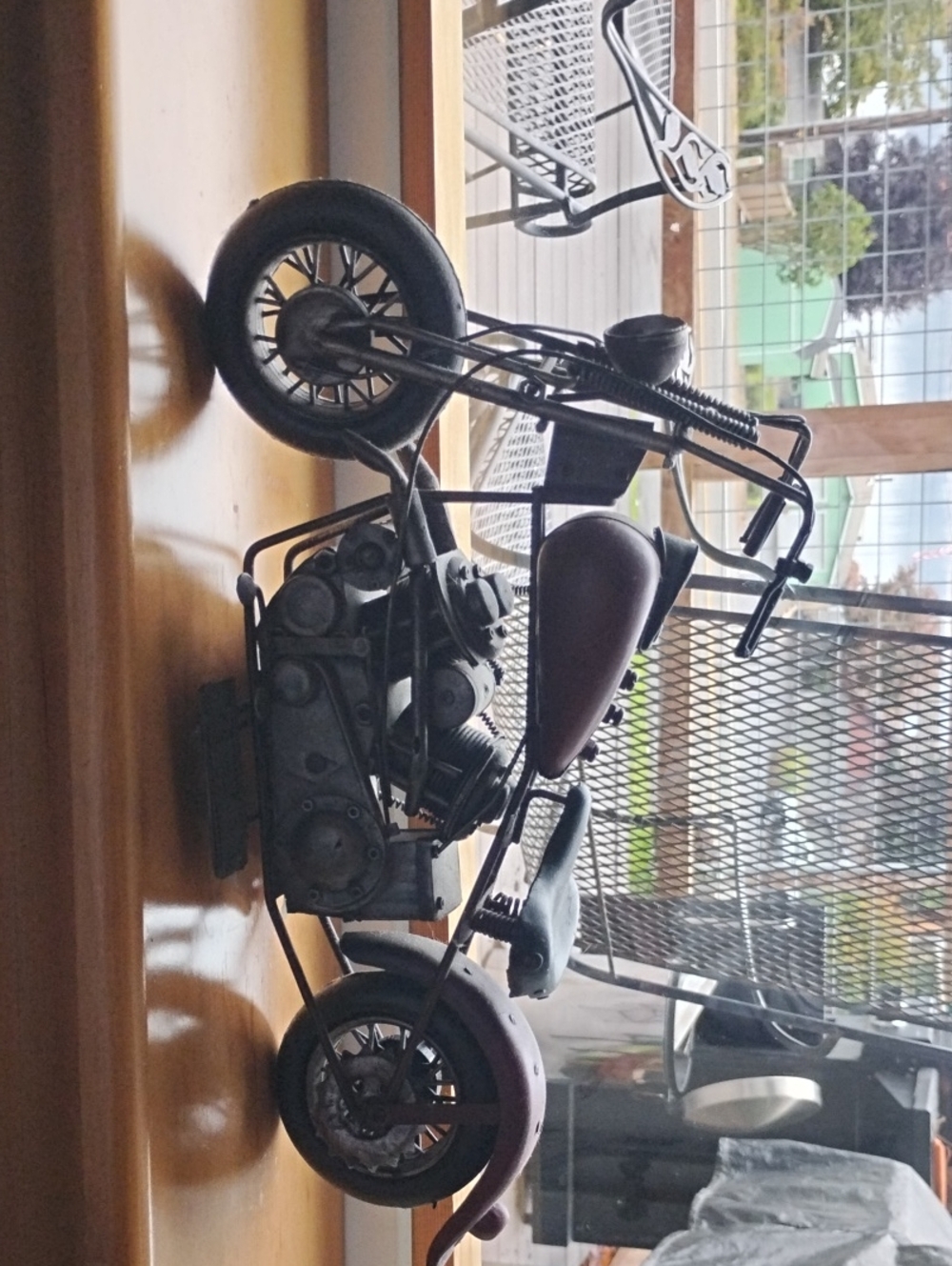 Black and Brown Metal Motorcycle Toy - Kids Toys